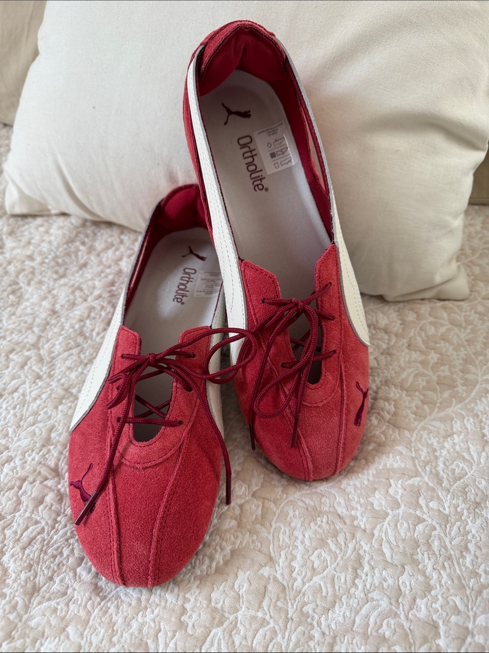 Puma Speedcat Ballet Nova shoes, size 40.5/9.5, like new, rare red/white leather